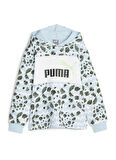 Puma Düz Erkek Çocuk Mavi Sweatshırt 67636568 ESS MIX MTCH Hoodie