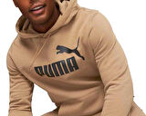 Puma Ess Big Logo Hoodie Fl Erkek Günlük Sweatshirts 58668786 Kahverengi