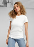 Puma Beyaz Kadın Bisiklet Yaka T-Shirt 67600102-HER Structured Tee