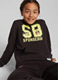 Puma Düz Erkek Çocuk Siyah Sweatshırt 62221301 PUMA X SPONGEBOB Hoodie