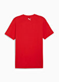 62380502 Ferrari Race Big Shield T Kırmızı Yuvarlak Yaka Regular Fit Baskılı Erkek T-Shirt