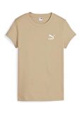 Puma 62426483 CLASSICS Ribbed Slim Tee Bej Kadın Yuvarlak Yaka Normal Kalıp T-Shirt