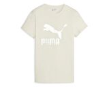 Puma Classics Shiny Logo Tee Kadın Günlük Tişört 62559787 Bej