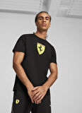 Puma 62380501 Ferrari Race Big Shield T Siyah Yuvarlak Yaka Regular Fit Baskılı Erkek T-Shirt