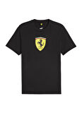 Puma 62380501 Ferrari Race Big Shield T Siyah Yuvarlak Yaka Regular Fit Baskılı Erkek T-Shirt