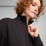 Puma Team Half Zip Crew Kadın Bej Sweatshirt
