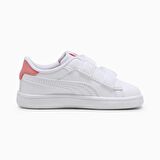 Puma Puma Smash 3.0 Badges V Inf Beyaz-Pembe Çocuk Günlük Ayakkabı