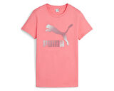 Puma Classics Shiny Logo Tee Kadın Günlük Tişört 62559726 Pembe