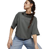 Classics+ Kadın Gri Günlük Stil T-Shirt 62427180