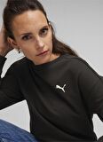 Puma 67788601 HER Crew TR Siyah Kadın Kapüşon Yaka Regular Fit Sweatshirt