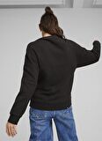 Puma 67788601 HER Crew TR Siyah Kadın Kapüşon Yaka Regular Fit Sweatshirt