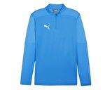 Puma Teamfinal Training 1/4 Zip Top Erkek Futbol Antrenman Uzun Kollu Üst 65855102 Mavi