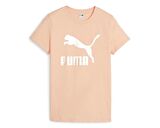 Puma Classics Shiny Logo Tee Kadın Günlük Tişört 62559745 Krem