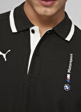 Puma 62415401 BMW MMS Polo PUMA Black Siyah Polo Yaka Regular Fit Düz Erkek T-Shirt