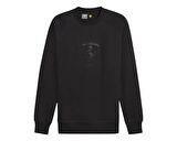 Puma Ferrari Race Big Shield Crew Erkek Günlük Sweatshirt 62380201 Siyah