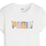 Puma ESS+ Graphic Tee Beyaz Kadın Tişört - 679916 02