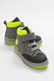 mnpc Erkek Çocuk Gri Hakiki Deri Anatomik Sneaker Bot