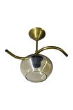 Fuji Eskitme Tekli Bal Yatsı Camlı Avize | Kaliteli Modern Metal Avize