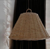 Hasır Doğal Saçaklı 40 Cm Çap Dekoratif Avize Sarı