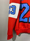 Unısex Oversize Chicago 23 Baskılı Polarlı Sweat