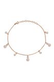 Zirkon Taşlı 925 Ayar Gümüş Rose Halhal - H004401