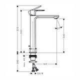 Hansgrohe Rebris E Lavabo Bataryası ComfortZone 240