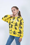 Trendless Kız Çocuk Yaprak Desenli Sweatshirt