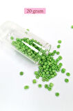 Dökme Cam Kum Boncuk Büyük Boy (6/0) 4 mm - 20 Gram - Yeşil - BNC072