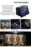 Technojet Solar Güneş Enerjili 4 Ledli Bahçe Aydınlatması Aplik Sarı Işık Led Lamba (2 Adet)