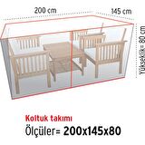 Bahçe Oturma Grubu Koruma Örtüsü - Ariel:200x145x80cm