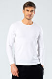 Cacharel Erkek Uzun Kollu T-Shirt 1333/BEYAZ