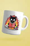 Evil Kitty Baskılı Kupa Bardak 330 ML