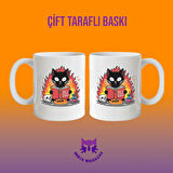 Evil Kitty Baskılı Kupa Bardak 330 ML
