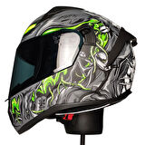 MTS 801 ZOMBİES WHİTE FULL FACE KASK