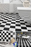 Technojet Kendinden Yapışkanlı Modern Tasarımlı Mutfak Banyo Zemin Duvar Kaplama PVC Karo 30cm×30cm