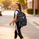 Geniş Hacimli Ekstra Dayanıklı -Su Geçirmez-Okul Çantası-Spor Çantası Çanta Mavi