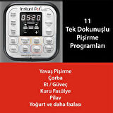 Instant Pot Duo 7'si 1 Arada Akıllı Pişirici, 5.7 L, Düdüklü Tencere, Yumuşak Pişirici, Pilav Pişirici, Sote Tavası, Yoğurt Hazırlayıcı, Buharlı Pişirici ve Yemek Isıtıcısı