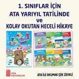 1.Sınıf Ata Yarıyıl Tatilinde + Kolay Okutan Heceli Hikaye Seti