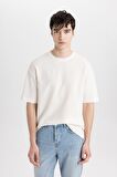 DeFacto Comfort Regular Fit Rahat Kesim Bisiklet Yaka Kısa Kollu Ağır Kumaş Basic Düz Tişört B4444AX24SPBG714