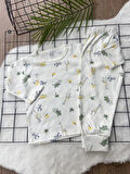 %100 Pamuk Penye Kumaş Bebek Çocuk Pijama Takım - pijama takımı RENKLİ FİLLİ ZURAFALI (Bc78LLyWJ5z9T)