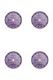Porland Glamorous Pembe Düz Tabak 24cm 4'lü 04AP021556