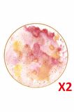 Porland Cosmos Desen Düz Tabak 24cm 2'li 04ALM006663