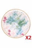 Porland Cosmos Desen Düz Tabak 24cm 2'li 04ALM006671