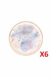 Porland Cosmos Desen Düz Tabak 17cm 6'lı 04ALM006679