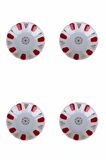 Porland Kırmızı Yaldız Çay Tabağı 11cm 4 lü 04POR005231