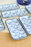 TABAK EVİ Blue Heaven Kayık Tabak 6 lı 22x10x1cm