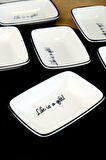 Tabak Evi Motto Gift Kayık Tabak 6 lı 17x12x3cm