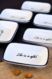 Tabak Evi Motto Gift Kayık Tabak 6 lı 14x10x2cm