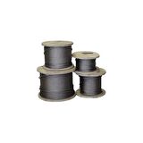 AISI 316 Paslanmaz çelik halat Ø 7 mm Paslanmaz çelik halat, 7x19
