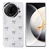 Tecno Camon 30 Pro 5G Uyumlu Kılıf Darbe Koruma Airbag Tasarımlı Simli Şeffaf Kutup Kapak